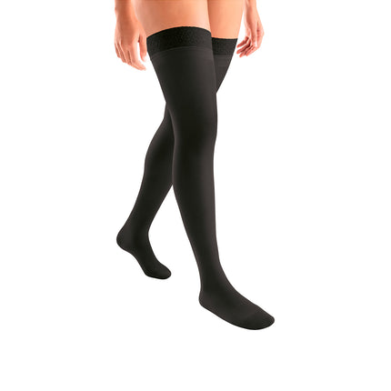 JOBST ACTIVA Sheer 8-15 mmHg Compression Stockings Thigh High with Lace Band, Closed Toe
