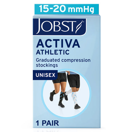 JOBST ACTIVA Athletic 15-20 mmHg Compression Socks Knee High, Closed Toe