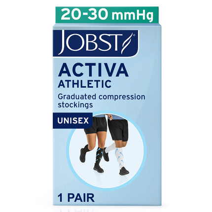 JOBST ACTIVA Athletic 20-30 mmHg Compression Socks Knee High, Closed Toe