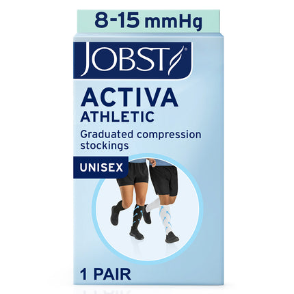 JOBST ACTIVA Athletic 8-15 mmHg Compression Socks Knee High, Closed Toe