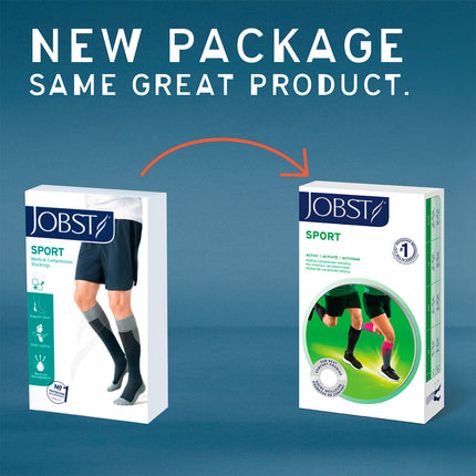 JOBST Sport Compression Socks, 20-30 mmHg, Knee, Closed Toe