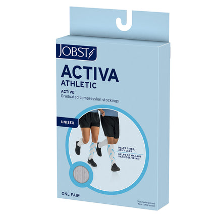 JOBST ACTIVA Athletic 8-15 mmHg Compression Socks Knee High, Closed Toe