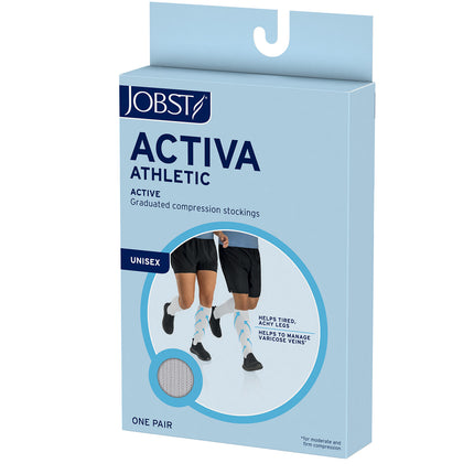 JOBST ACTIVA Athletic 15-20 mmHg Compression Socks Knee High, Closed Toe