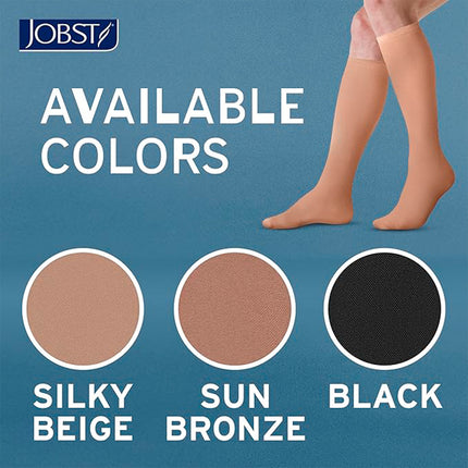 JOBST ACTIVA Opaque 20-30 mmHg Compression Socks Knee High, Closed Toe
