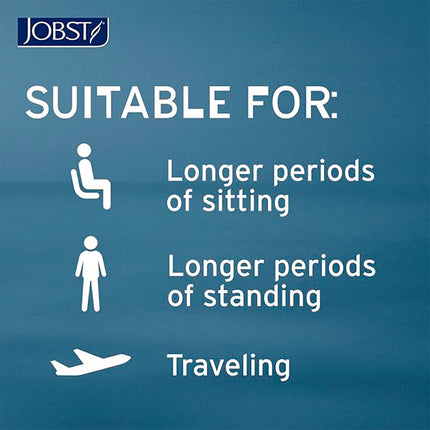 JOBST ACTIVA Sheer 20-30 mmHg Compression Stockings Thigh High with Lace Band with Lace Band, Closed Toe