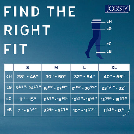 JOBST Relief Compression Stockings 15-20 mmHg Waist High, Closed Toe