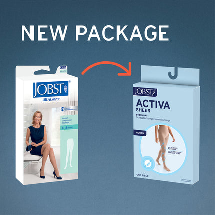 JOBST ACTIVA Sheer 15-20 mmHg Compression Stockings Waist High, Closed Toe