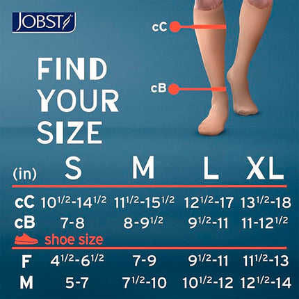 JOBST ACTIVA Sheer 8-15 mmHg Compression Socks Knee High, Closed Toe