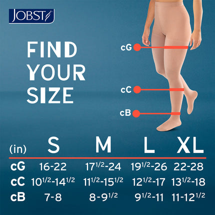 JOBST ACTIVA Opaque 15-20 mmHg Compression Socks Waist High, Closed Toe