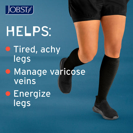 JOBST ACTIVA Athletic 20-30 mmHg Compression Socks Knee High, Closed Toe