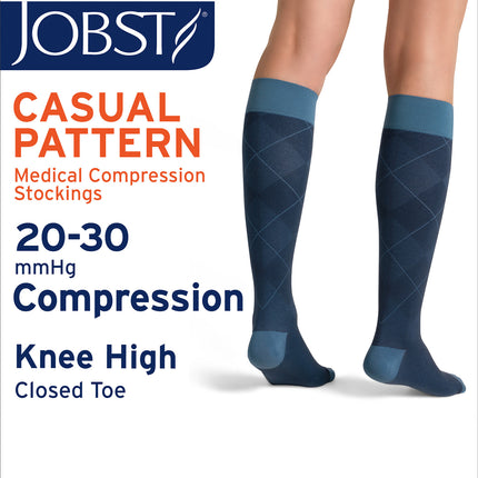 JOBST Style Compression Socks 20-30 mmHg, Knee High, Closed Toe