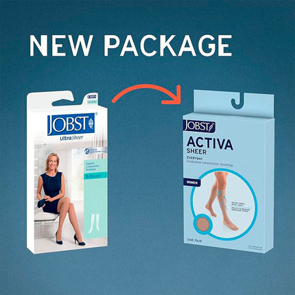 JOBST ACTIVA Sheer 20-30 mmHg Compression Socks Knee High, Closed Toe