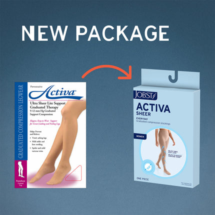 JOBST ACTIVA Sheer 15-20 mmHg Compression Stockings Waist High, Closed Toe