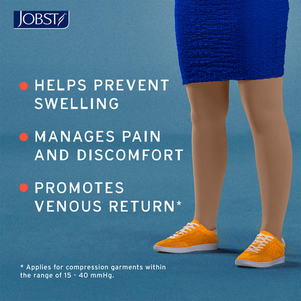 JOBST Relief Compression Stockings 15-20 mmHg Waist High, Closed Toe