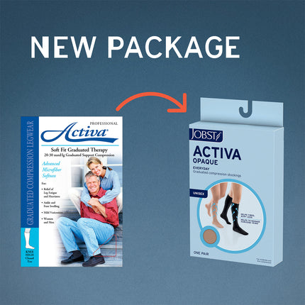 JOBST ACTIVA Opaque 20-30 mmHg Compression Socks Thigh High, Closed Toe