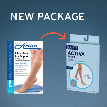 JOBST ACTIVA Sheer 8-15 mmHg Compression Socks Knee High, Closed Toe