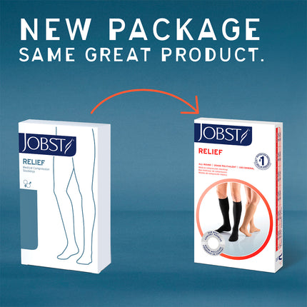 JOBST Relief Compression Stockings 15-20 mmHg Waist High, Closed Toe
