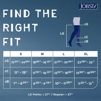 JOBST Relief 20-30 mmHg Compression Stockings, Thigh High Silicone Band, Open Toe