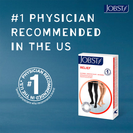 JOBST Relief Compression Stockings 15-20 mmHg Waist High, Closed Toe