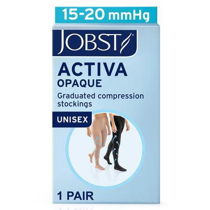 JOBST ACTIVA Opaque 15-20 mmHg Compression Socks Waist High, Closed Toe
