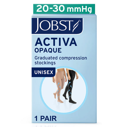 JOBST ACTIVA Opaque 20-30 mmHg Compression Socks Waist High, Closed Toe