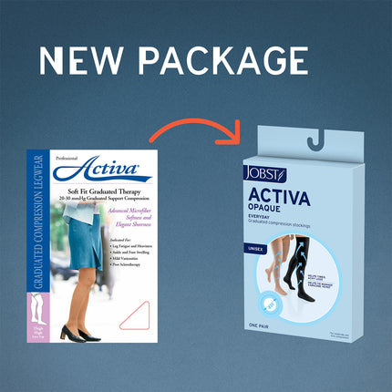 JOBST ACTIVA Opaque 20-30 mmHg Compression Socks Knee High, Closed Toe