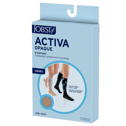 JOBST ACTIVA Opaque 20-30 mmHg Compression Socks Waist High, Closed Toe
