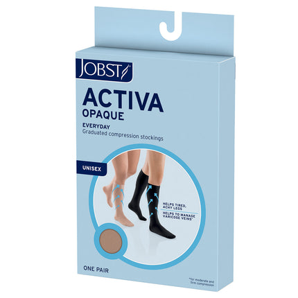 JOBST ACTIVA Opaque 15-20 mmHg Compression Socks Thigh High, Closed Toe