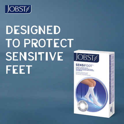 JOBST SensiFoot Diabetic Compression Socks, 8-15 mmHg, Crew, Closed Toe