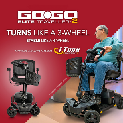 Pride Mobility Go-Go Elite Traveller 2 4-Wheel SC442E Mobility Scooter