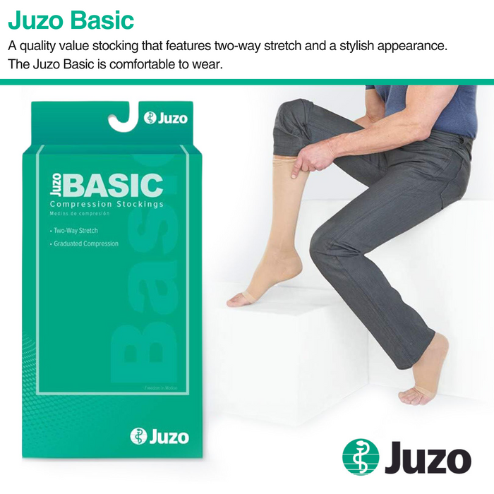 Juzo Basic Compression Stockings 20 30 mmHg Thigh High Silicone