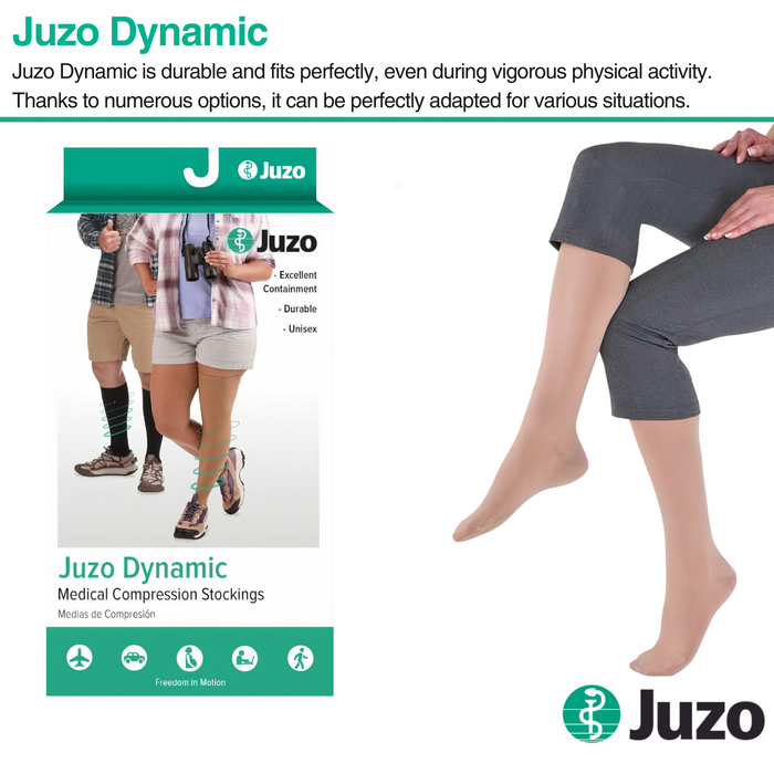 Juzo Dynamic Compression Stockings, 4050 mmHg, Thigh High, Closed Toe