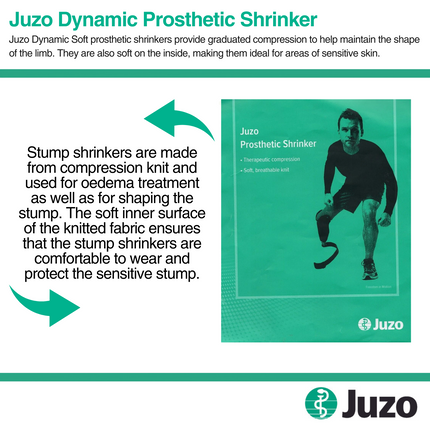 Juzo Dynamic Prosthetic Shrinker, Below Knee, 20-30 mmHg, Silicone Band, Beige - HV Supply