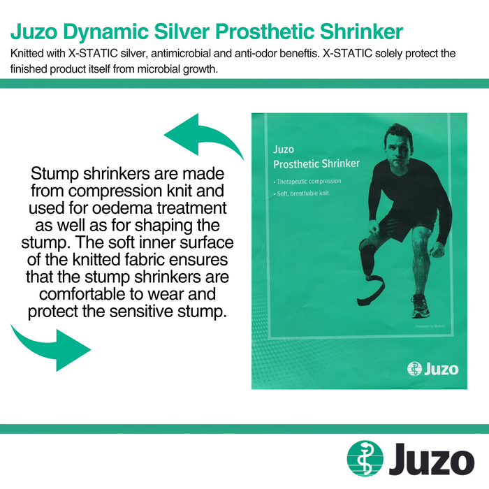 Juzo Dynamic Silver Prosthetic Shrinker, Below Knee, 30-40 mmHg, Beige - HV Supply