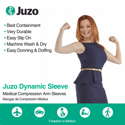 Juzo Dynamic Compression Arm Sleeve 30-40 mmHg, Beige - HV Supply