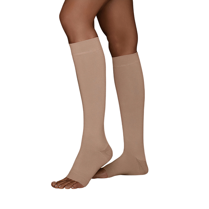 Juzo Move Compression Stockings, 20-30 mmHg, Knee High, Silicone Band, Open Toe - HV Supply