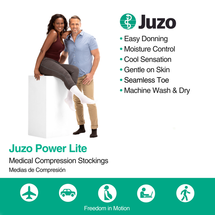 Juzo Power Lite Socks, 15-20 mmHg, Knee High, Closed Toe - HV Supply