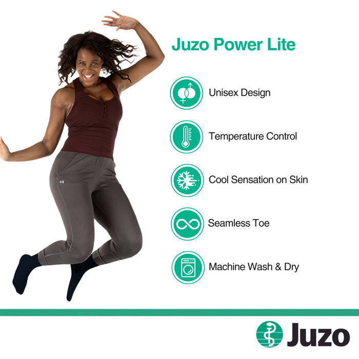 Juzo Power Lite Socks, 15-20 mmHg, Knee High, Closed Toe