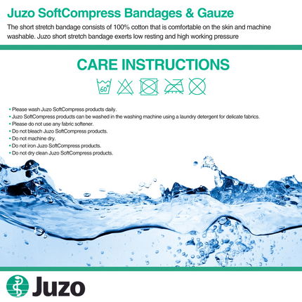 Juzo SoftCompress Bandages & Gauze. Short Stretch Bandage, Beige (Box of 10) - HV Supply