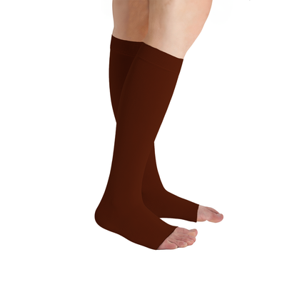 Juzo Soft Compression Stockings, 30-40 mmHg, Knee High, Silicone Band, Open Toe - HV Supply