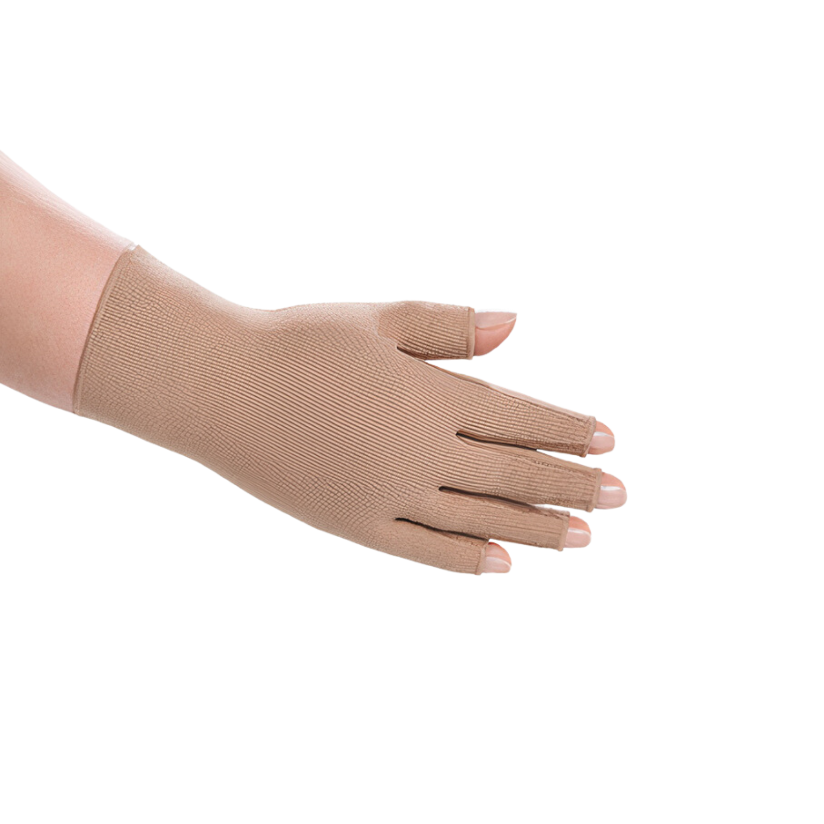 Juzo Soft Seamless Glove: 15-20 mmHg, Left, Small, Beige