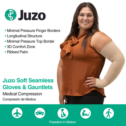 Juzo Soft Seamless Compression Gloves & Gauntlets, 20-30 mmHg, Glove - HV Supply