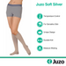 Juzo Soft Silver Compression Stockings, 30-40 mmHg, Microdot Silicone Band, Knee High, Open Toe - HV Supply