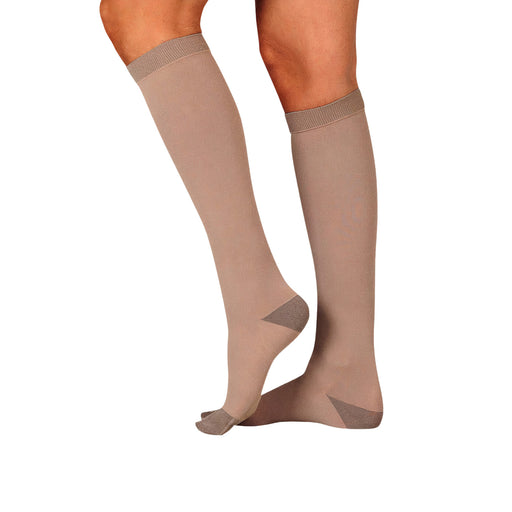 Juzo Soft Silver Compression Stockings, 20-30 mmHg, Microdot Silicone Band, Knee High, Closed Toe  - HV Supply