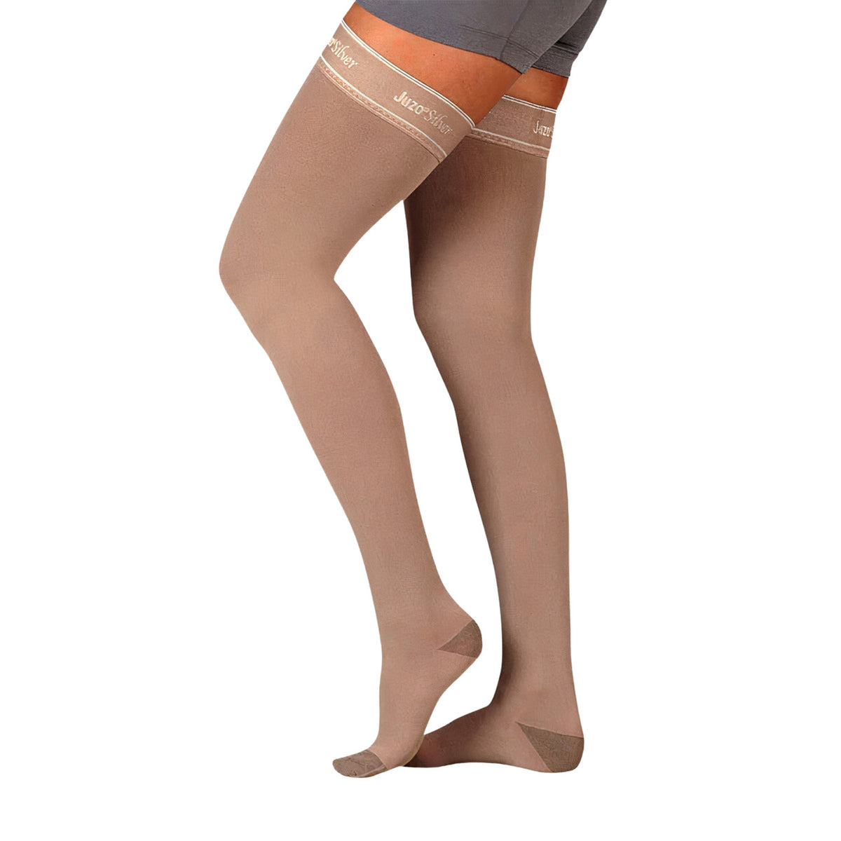 Juzo Soft Silver Compression Stockings, 2030 mmHg, Microdot Silicone