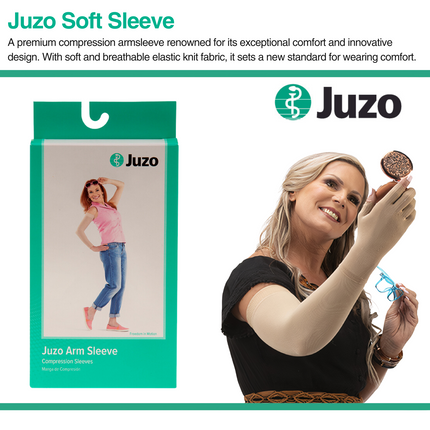 Juzo Soft Compression Arm Sleeve 15-20 mmHg, Silicone Dot Band - HV Supply