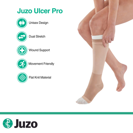 Juzo Ulcer Pro 2-Part Compression System, 40-50 mmHg, Knee High, Beige - HV Supply