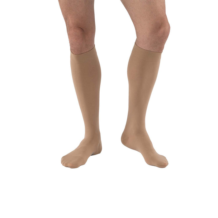JOBST Relief Compression Stockings 20-30 mmHg Knee High, Silicone Dot Band, Closed Toe, Beige