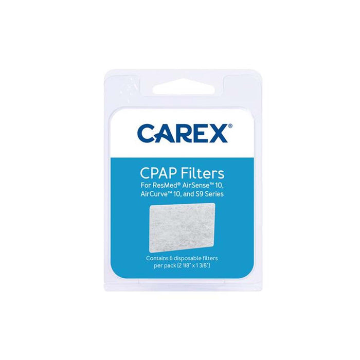 Carex AirSense/AirCurve 10/S9 Series Filter for ResMed Devices (6 per Pack)