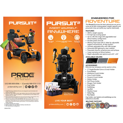 Pride Mobility Pursuit 2.0 SC7132 Mobility Scooter